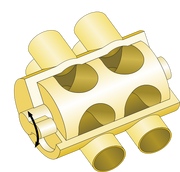 Rotary valve for a double 
