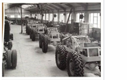 The AWD Assembling Line at Camberley UK factory in the 1970s making Clark Michigan models