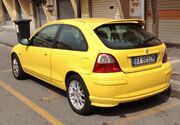 MG ZR in Italy rear