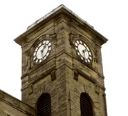 The World War I memorial clock tower.