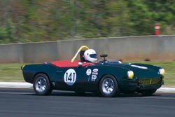 A Spitfire being enjoyed on the racetrack