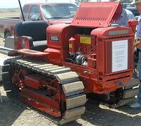 McCormick-Deering T-20 in red paint, showing off engine. Seen at "Best Show on Tracks", Woodland, California, 2006