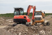 Kubota KX080-4 (Kail) + Bell ADT at Hillhead 2014 - IMG 5221