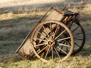 A simple wooden cart in Australia.