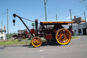 Burrell no. 3197 Old Tim by the war memorial