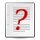 Text document with red question mark