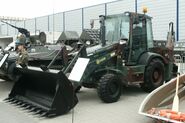 The militarized Huta Stalowa Wola backhoe loader in Poland which is subsidiary of LiuGong China