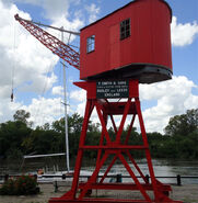 A restored 1910 Smith Of Rodley Quayside Crane in Argentina