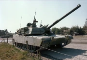 105-mm M1 Abrams tank of the 11th Armored Cavalry Regiment at Grafenwöhr Training Area in Germany, 1986