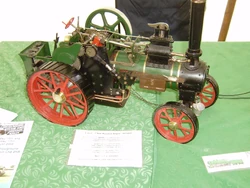 A smaller scale model on display in the model tent