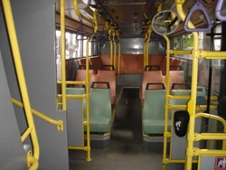 Lower interior of the SBS Transit's Volvo Super Olympian.