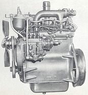 International (Great Britain) BD-144 4-cylinder diesel engine, as used in McCormick International B-275 tractor, 1960