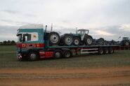 Roadless 115 and Roadless Ploughmaster 75 on the lorry heading home