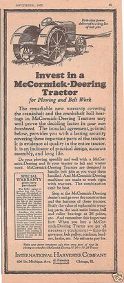 Nov, 1923 McCormick-Deering advert