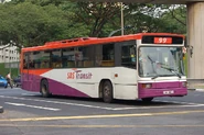 An SBS Transit Volvo B10M Mark IV bus with Alexander Strider bodywork in Singapore.