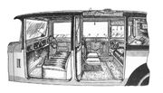 Limousine interior view (Montagu, Cars and Motor-Cycles, 1928)