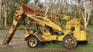 A 1950s Taylor Hydracrane Diesel Yardcrane awaiting restoration