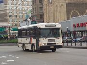 NJ Transit Blue Bird CSFE3000 #608 in Jersey City, New Jersey at Journal Square.