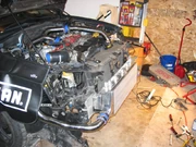 Fitting an  front mount intercooler to a car with a factory installed top mount.