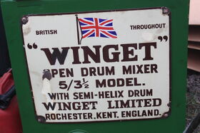 Winget "makers plate" on Mixer from the Rochester factory era