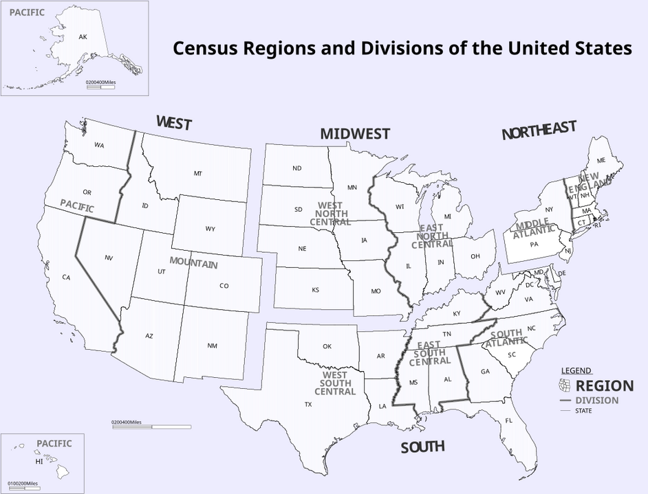 List Of Regions Of The United States Tractor Construction Plant Wiki Fandom