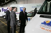 Former President  is shown the PHEV  van in the 