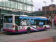 A rear view of an early Citaro owned by First Manchester, showing the slightly different engine grill on the first Citaros.