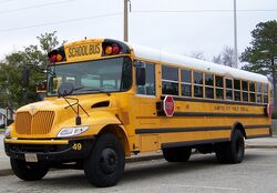 A school bus (An IC Bus IC CE-Series) with an International 3300 chassis.