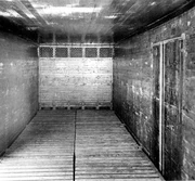 The interior of a typical ice-bunker reefer from the 1920s. The wood sheathing was replaced by  within twenty years