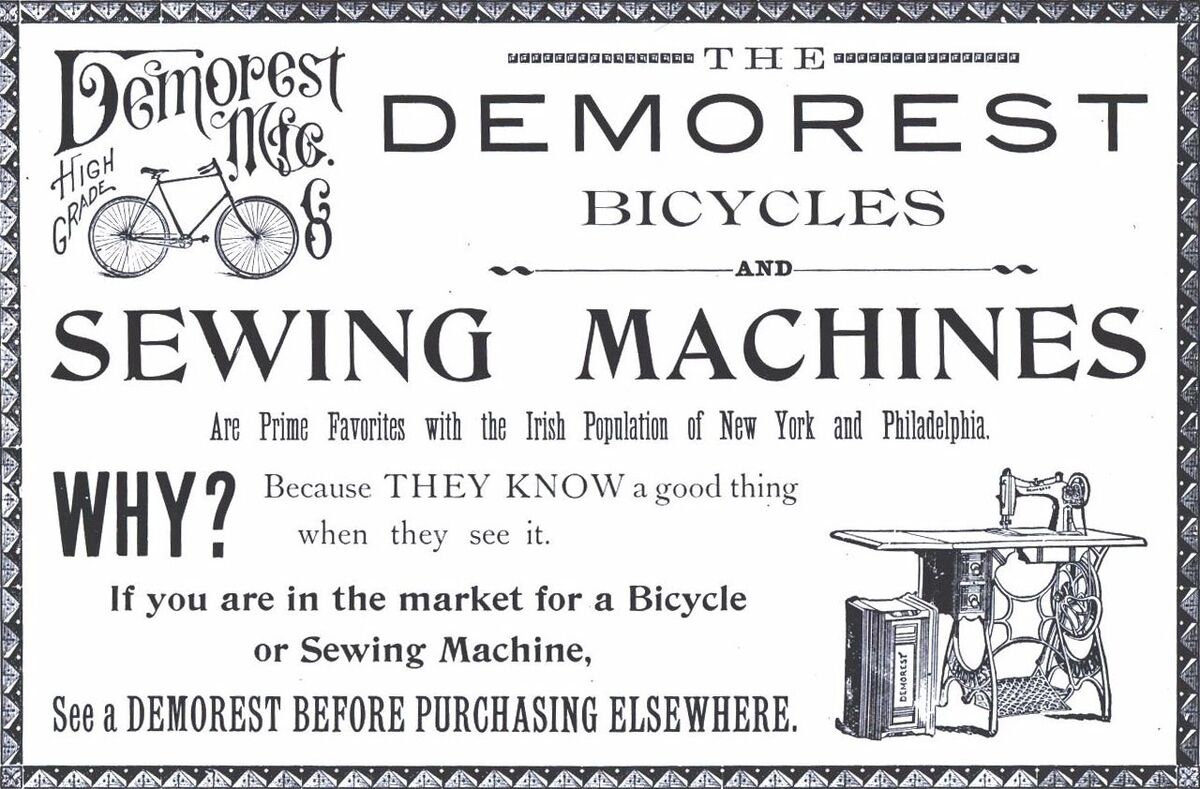 Founding date. Demorest’s Family Magazine 1895.