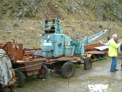 Neal site crane at  museum at Threlkeld in Cumbria 2005
