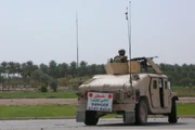 A HMMWV performing a roadblock in Iraq