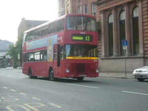 The last Ailsa ordered by Strathclyde PTE seen running with successor First Glasgow, withdrawn from service in late 2005.