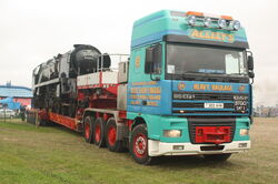 Alleys HH Daf with 6 axle Goldhofer trailer and Locomotive at GDSF 08