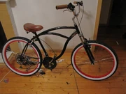 A cantilever bicycle frame