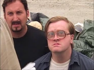 Bubbles begs Jim to sell him a ticket.