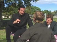 Julian explains Freedom 35 to Bubbles.