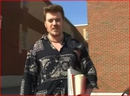 Ricky being interviewed before his exam.