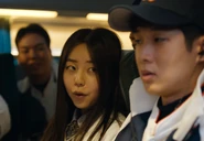 Jin-hee sits next to Yong-guk to annoy him