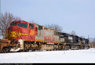One of the remaining and recently renumbered ex-ATSF SD75M units leased to NS.