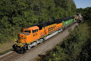 A somewhat more-common H3-painted Phase 2 BNSF SD60M unit.