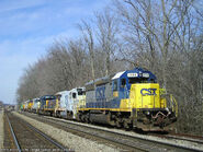 CSX #8888 as seen in Huntington, WV awaiting conversion to becoming an SD40-3.