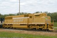 BNSF #9206 (a former BN SD60M) in Heritage 3 primer paint (being one of the only former BN "tri-clops" units to be repainted into such scheme).