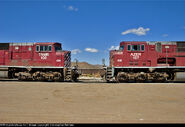 Arizona Eastern (AZER) 107 poses nose-to-nose with Texas and New Mexico 100 in March 2011.