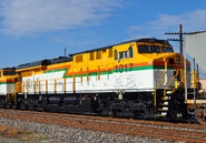 Cerrejón ES44AC's being towed on a NS train prior to their delivery to the railway.