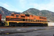 Utah Railway (ex-Hamersley Iron) SD50S wearing the livery of its current owner: the Genesee And Wyoming.