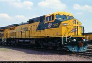 CNW #8717 (now UP #9821) was one of two CNW Dash 9 units to be painted with an "Operation Lifesaver" sponser banner like with some of their SD40-2's (as well as all 34 subsequent AC4400CW units).