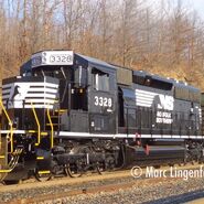 Another example of a NS "Admiral Cab" SD40-2 revealing the distinct nose or hood.