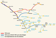 En 2005 dessertes des trains Lyria.