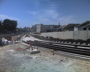 En juin 2006 le chantier de la station et du dépot de Saint-Pierre (Marseille).